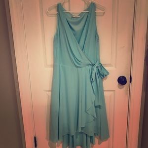 Silk faux-wrap dress. Perfect for wedding season!